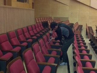 국립과천과학관 어울림홀 의자 작업